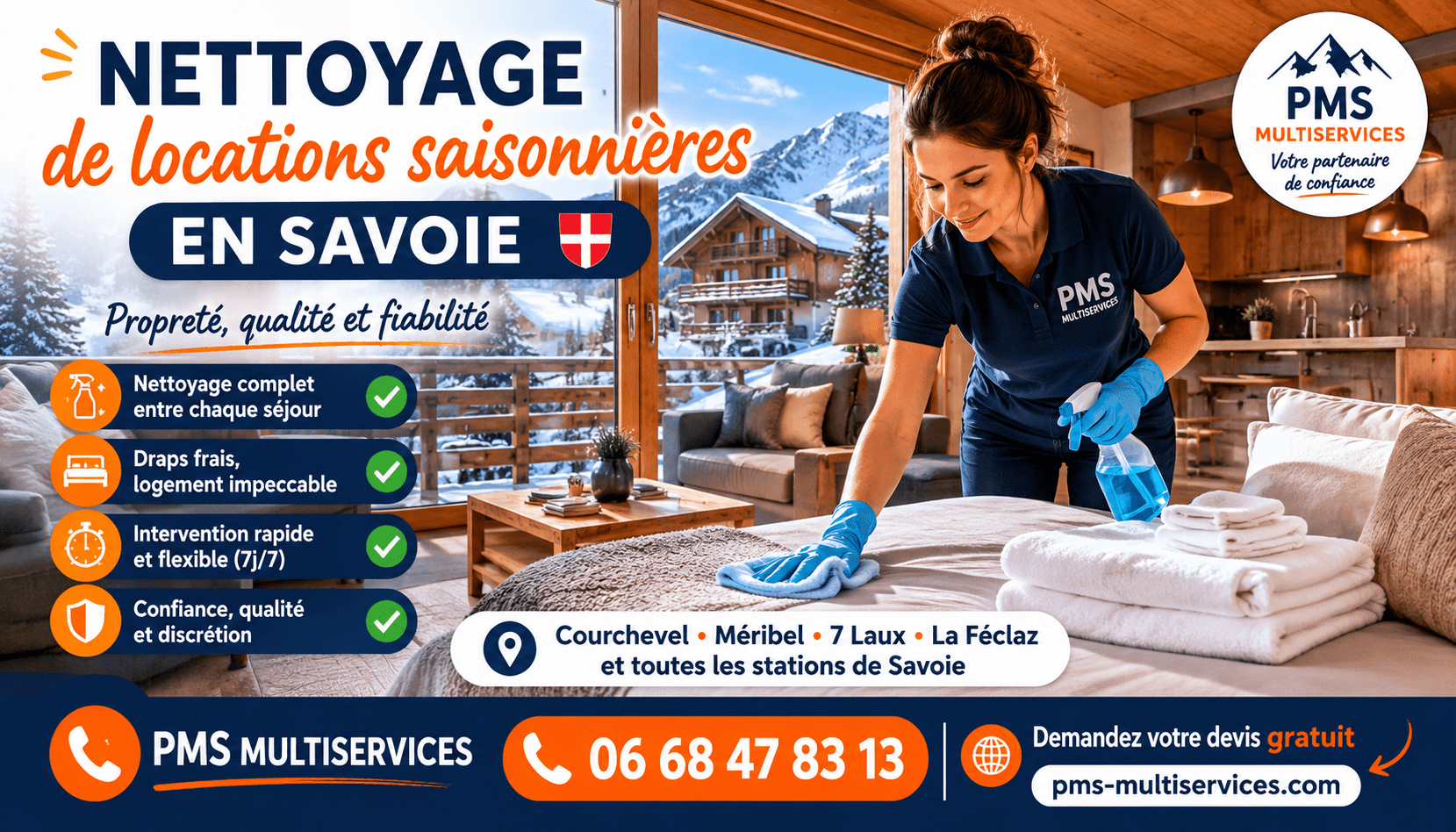 Nettoyage de locations saisonnières en Savoie