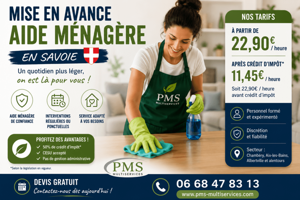 aide ménagère Savoie tarif