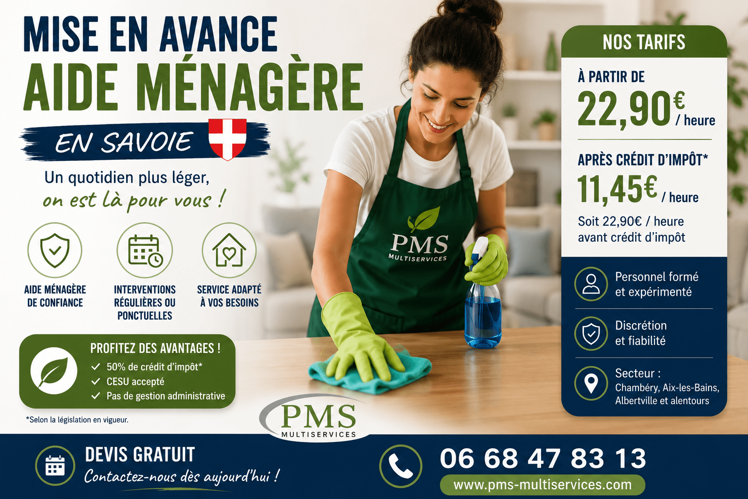 aide ménagère Savoie tarif